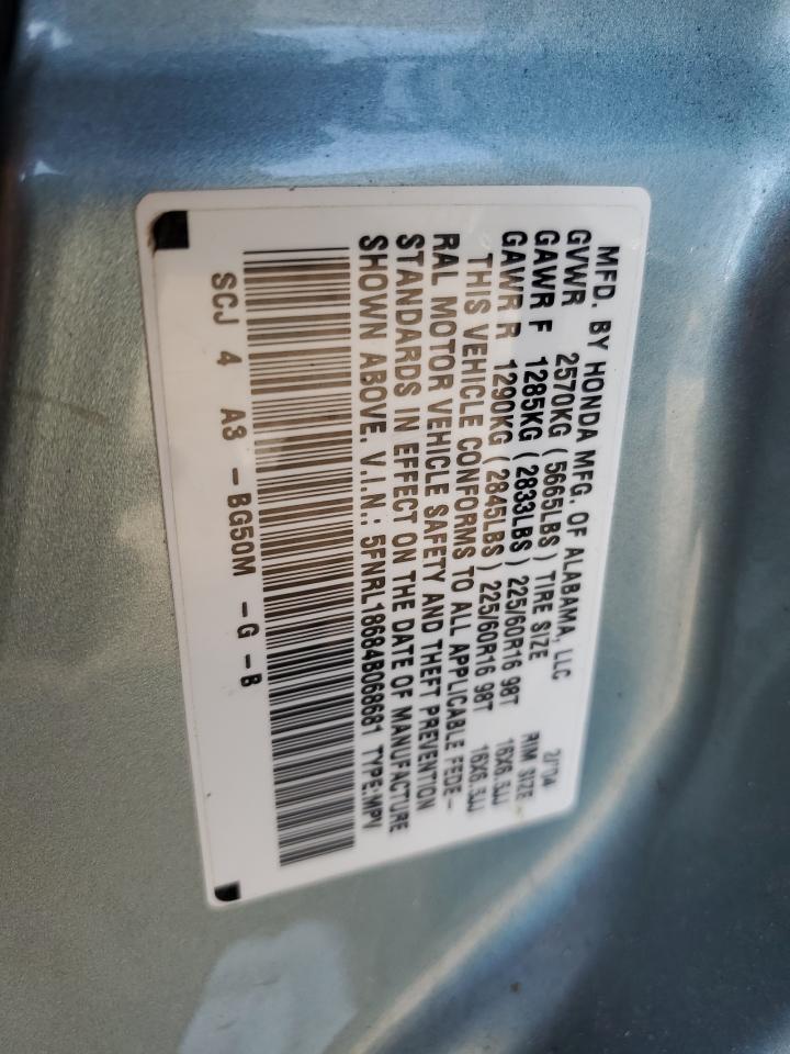 5FNRL18684B068681 2004 Honda Odyssey Ex