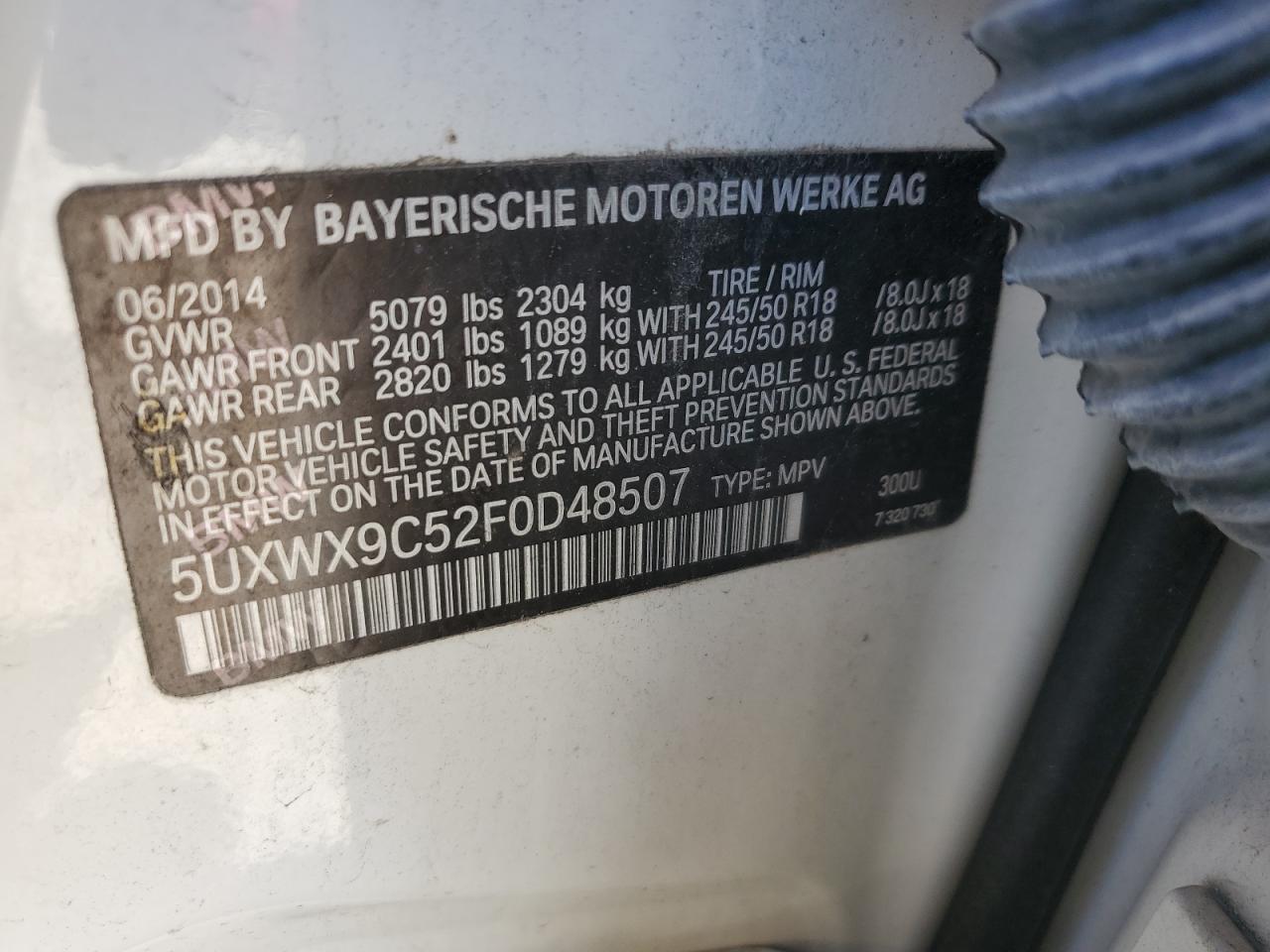 5UXWX9C52F0D48507 2015 BMW X3 xDrive28I