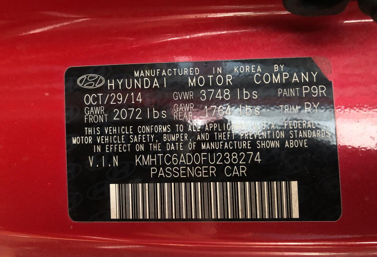 KMHTC6AD0FU238274 2015 Hyundai Veloster