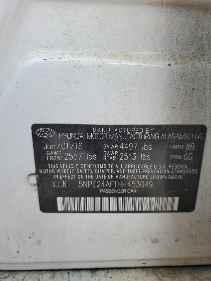 5NPE24AF1HH453049 2017 Hyundai Sonata Se