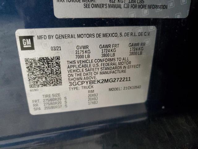 3GCPYBEK2MG272211 Chevrolet All Models SILVERADO 14