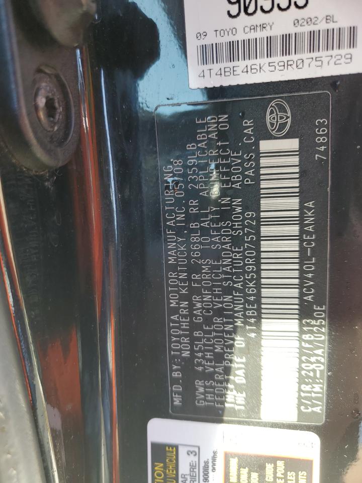 4T4BE46K59R075729 2009 Toyota Camry Base