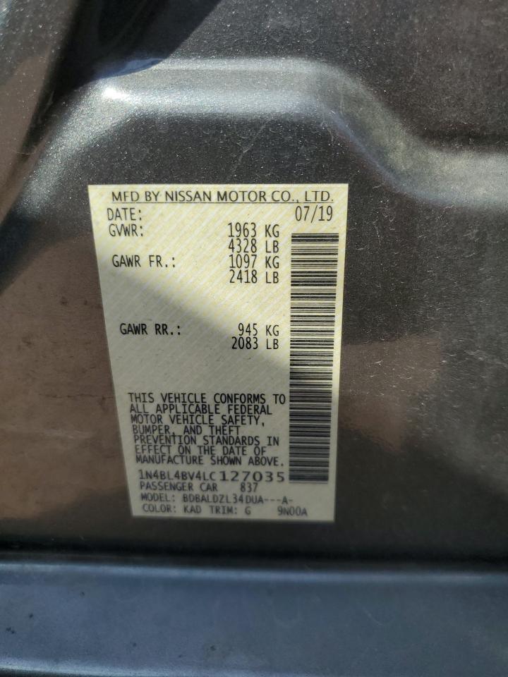 1N4BL4BV4LC127035 2020 Nissan Altima S