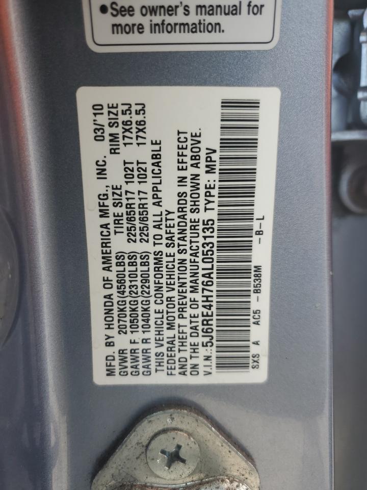 5J6RE4H76AL053135 2010 Honda Cr-V Exl