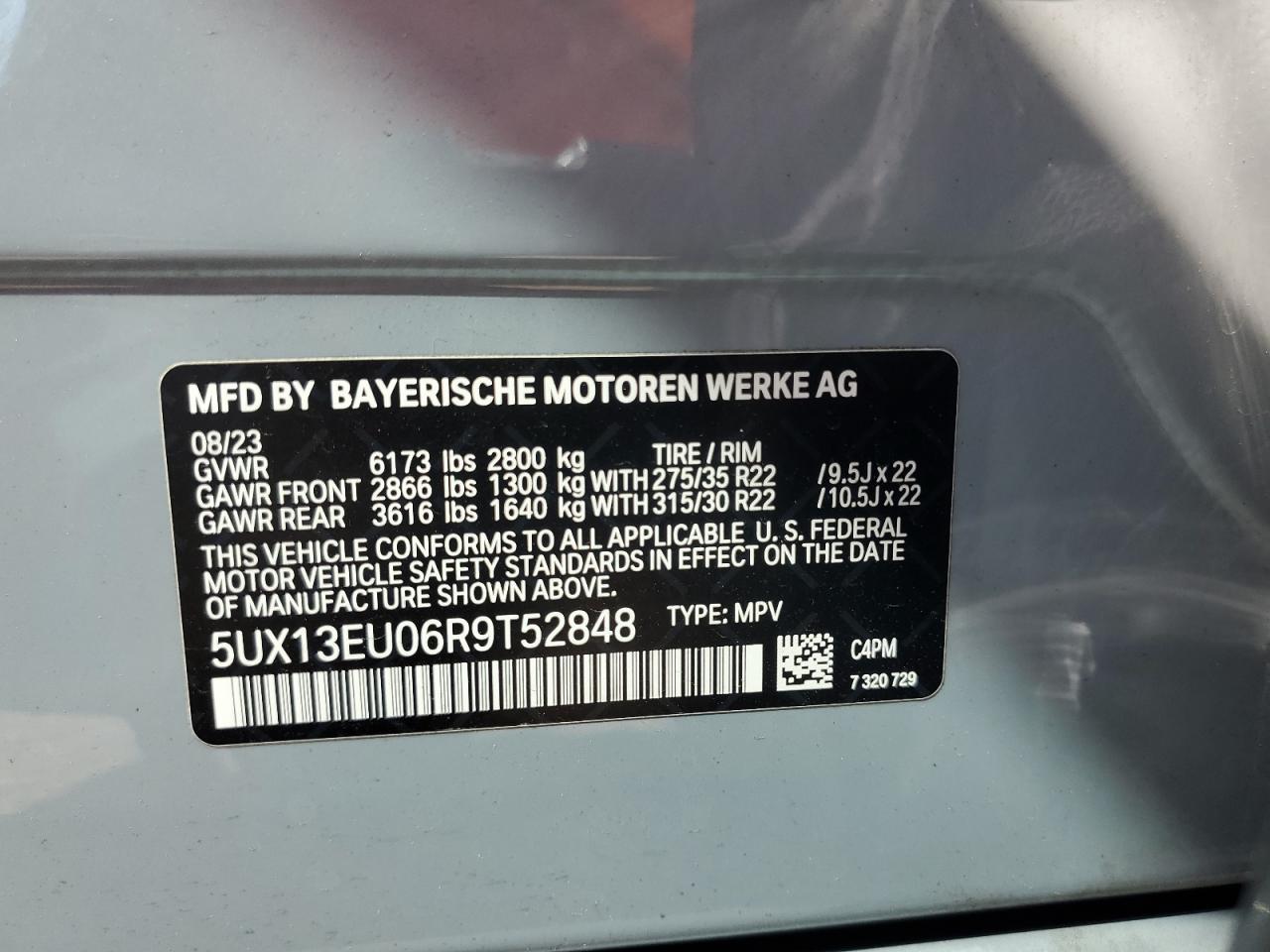 5UX13EU06R9T52848 2024 BMW X5 Sdrive 40I