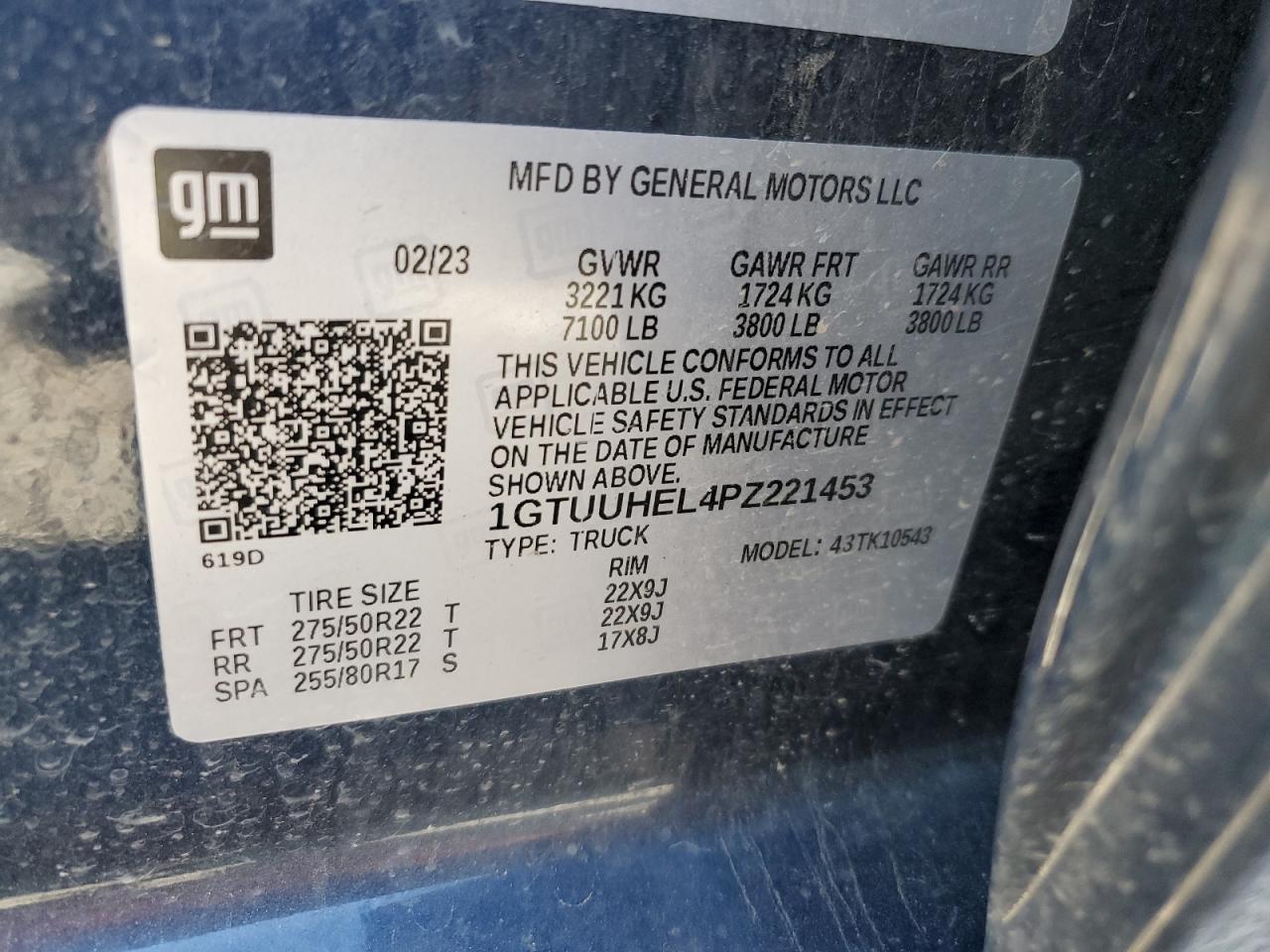 1GTUUHEL4PZ221453 2023 GMC Sierra K1500 Denali Ultimate