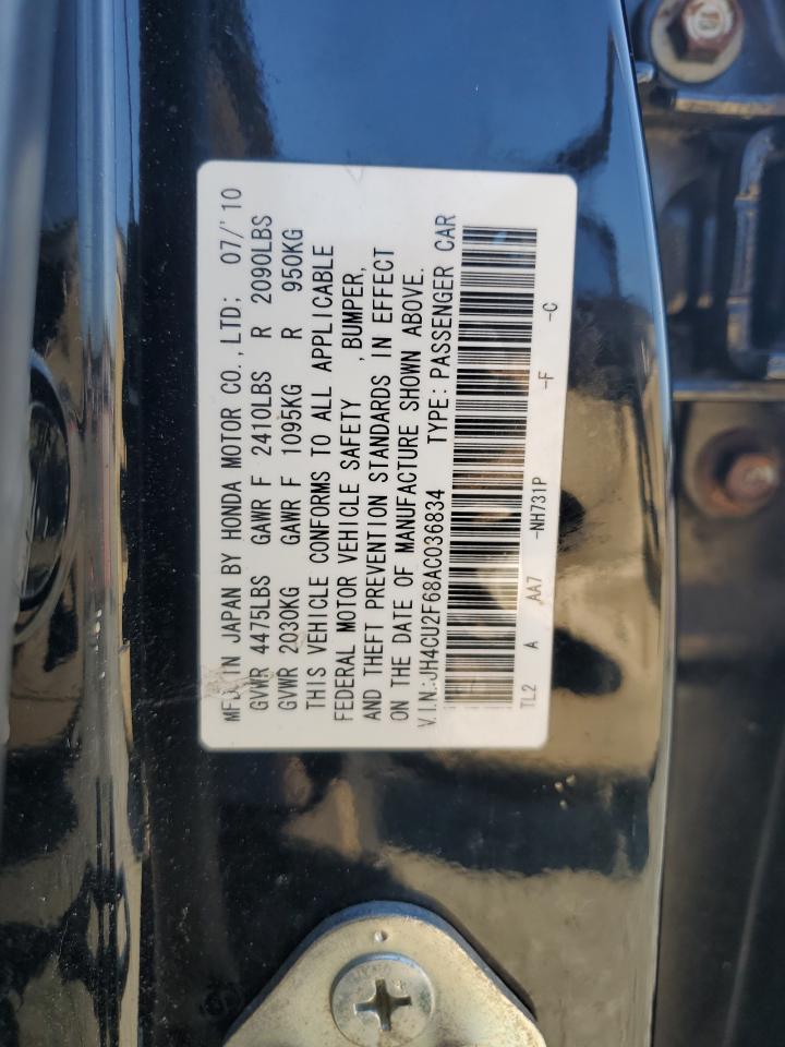 JH4CU2F68AC036834 2010 Acura Tsx