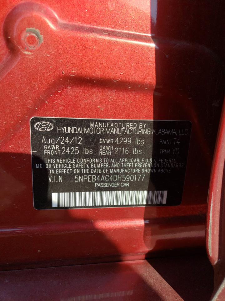 5NPEB4AC4DH590177 2013 Hyundai Sonata Gls