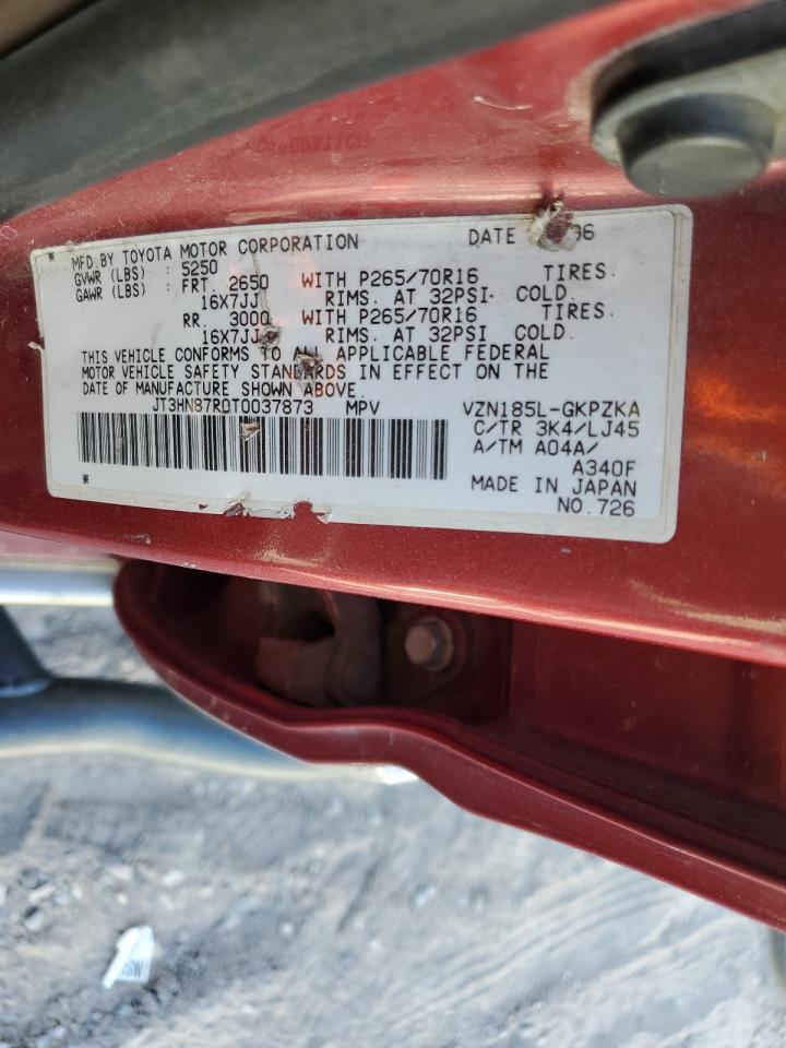 JT3HN87R0T0037873 1996 Toyota 4Runner Limited