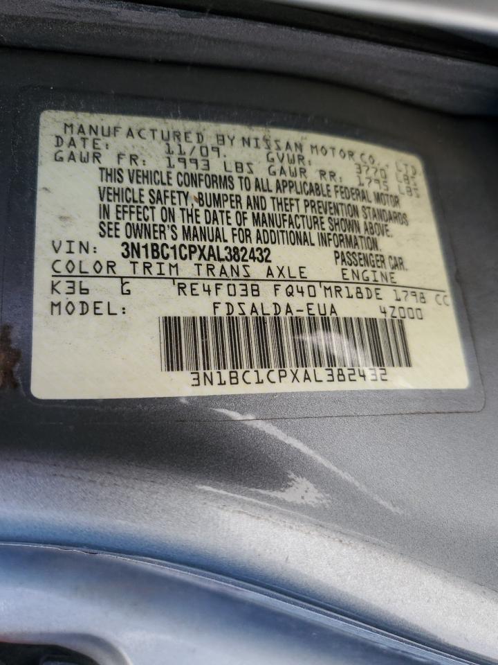 3N1BC1CPXAL382432 2010 Nissan Versa S