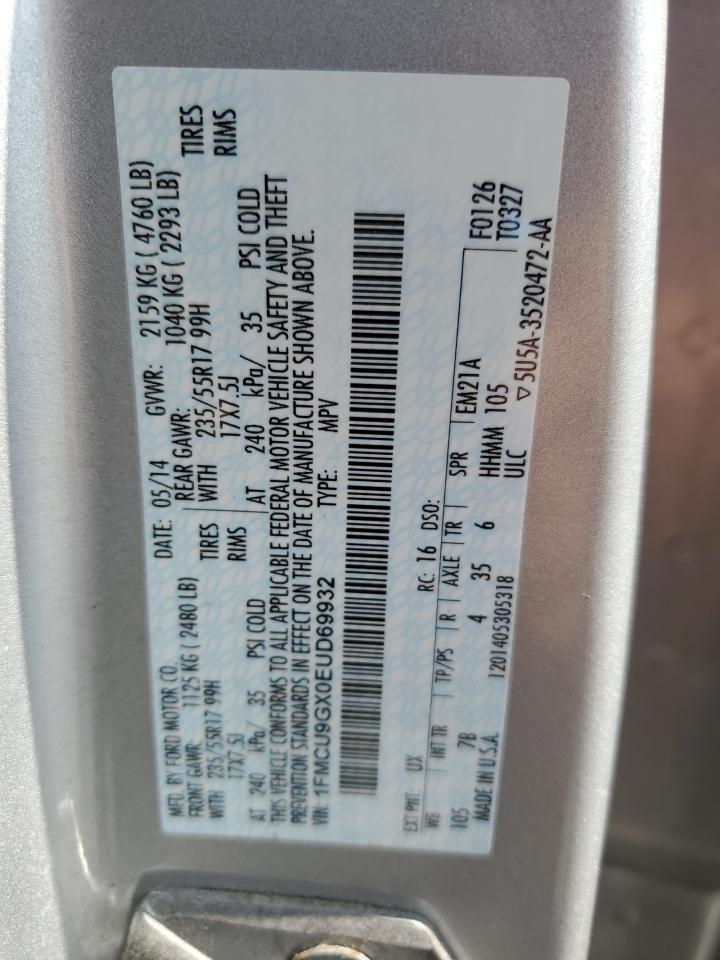 1FMCU9GX0EUD69932 2014 Ford Escape Se