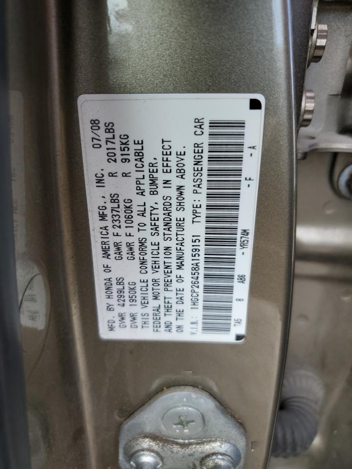 1HGCP26458A159151 2008 Honda Accord Lxp