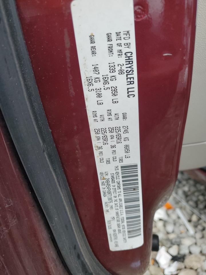 2008 Chrysler Town & Country Touring VIN: 2A8HR54PX8R719876 Lot: 70211904