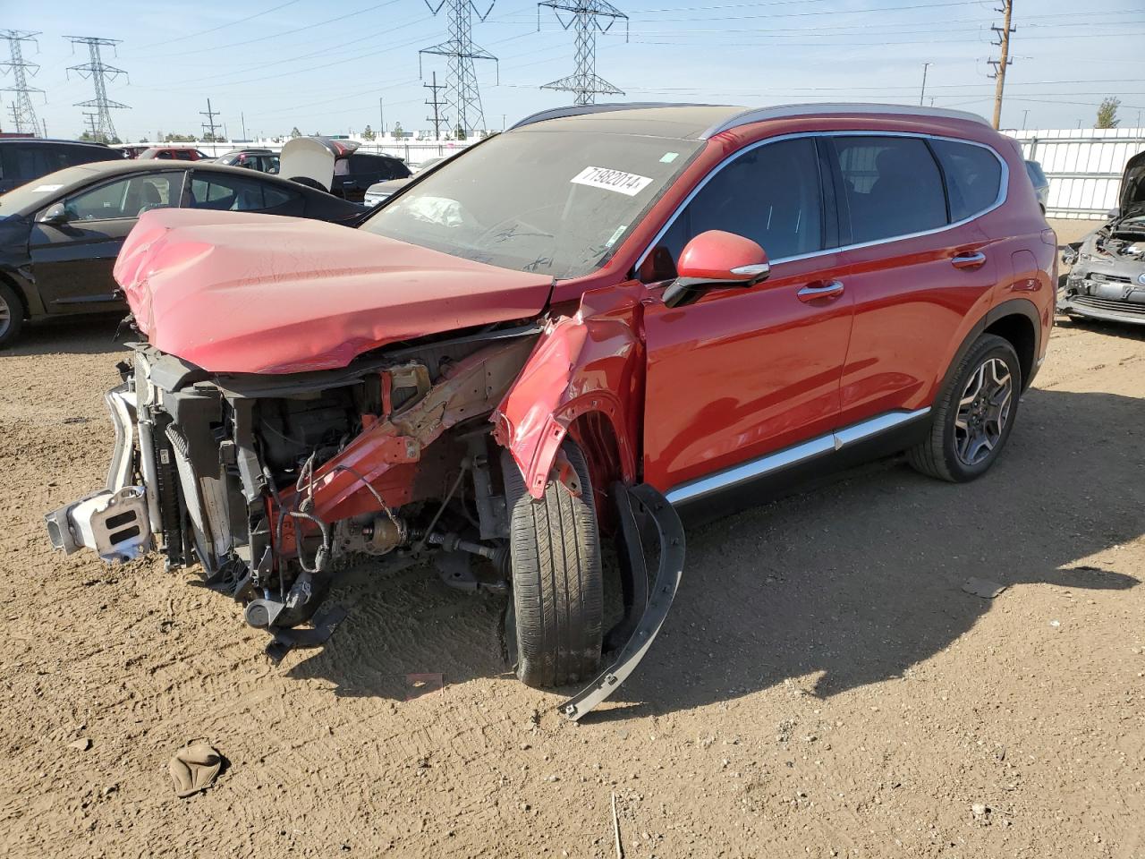 2021 Hyundai Santa Fe Limited VIN: 5NMS4DAL9MH337687 Lot: 71982014