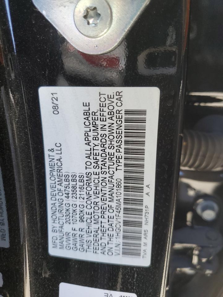 1HGCV1F45MA101860 2021 Honda Accord Sport Se