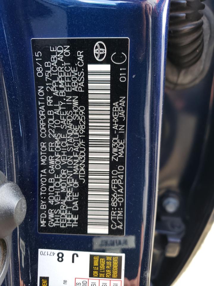 JTDKN3DU7F1982590 2015 Toyota Prius