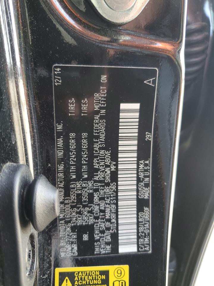 5TDJKRFH9FS117565 2015 TOYOTA HIGHLANDER - Image 15