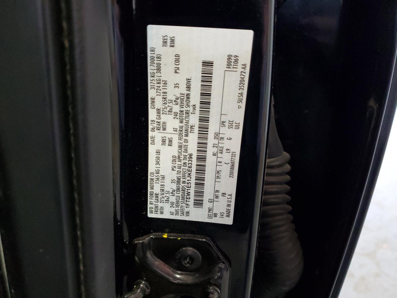 1FTEW1E51JKE63396 2018 Ford F150 Supercrew