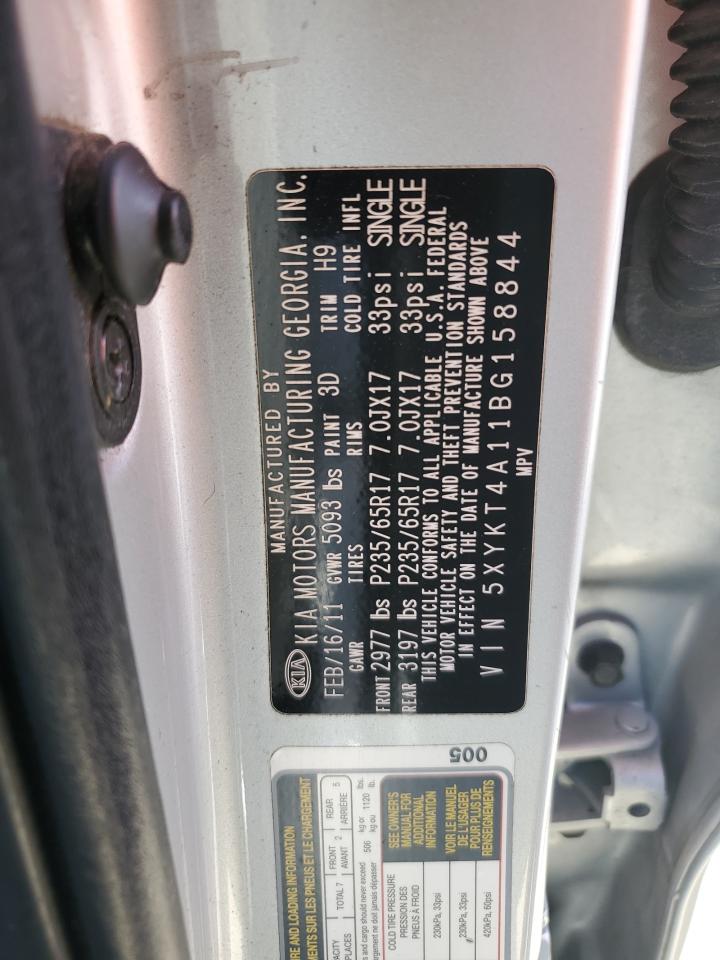 5XYKT4A11BG158844 2011 Kia Sorento Base 5XYKT4A11BG158844 2011 Kia Sorento Base