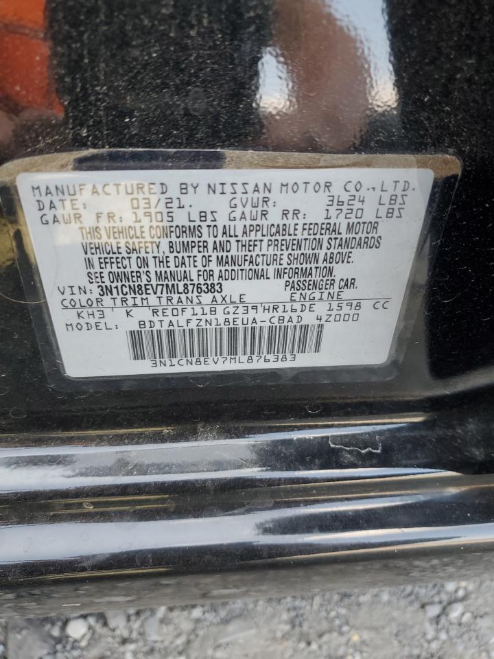 3N1CN8EV7ML876383 2021 Nissan Versa Sv