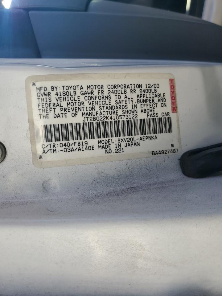 JT2BG22K410573122 2001 Toyota Camry Ce