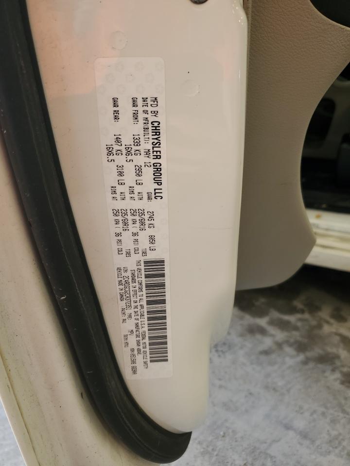 2012 Dodge Grand Caravan Sxt VIN: 2C4RDGCG2CR372351 Lot: 72408364