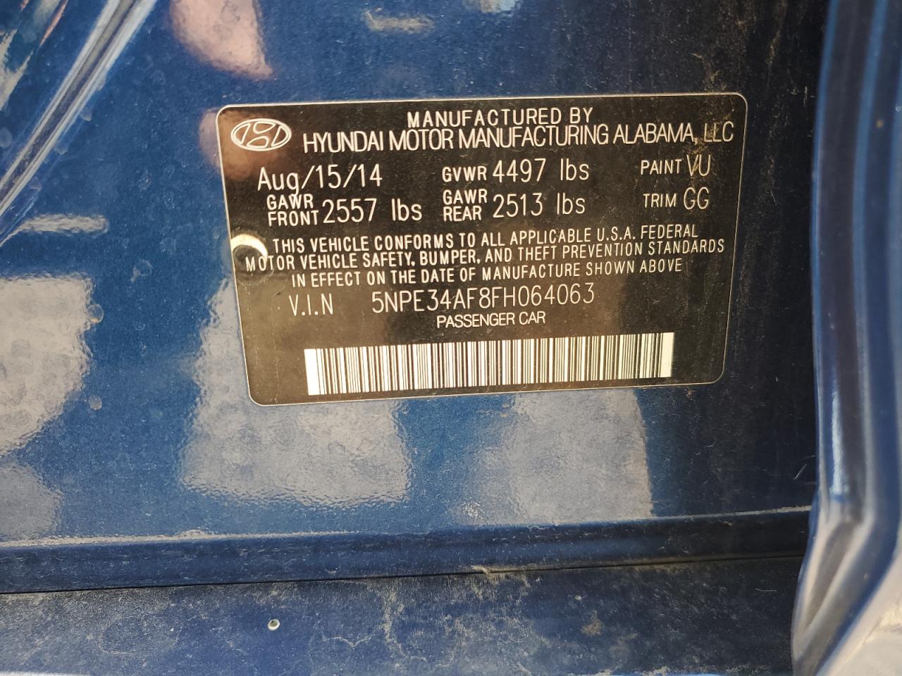 5NPE34AF8FH064063 2015 HYUNDAI SONATA - Image 12