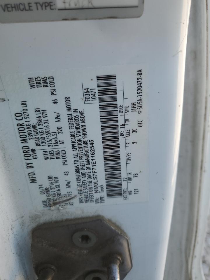 NM0LS7F71E1162545 2014 Ford Transit Connect Xlt