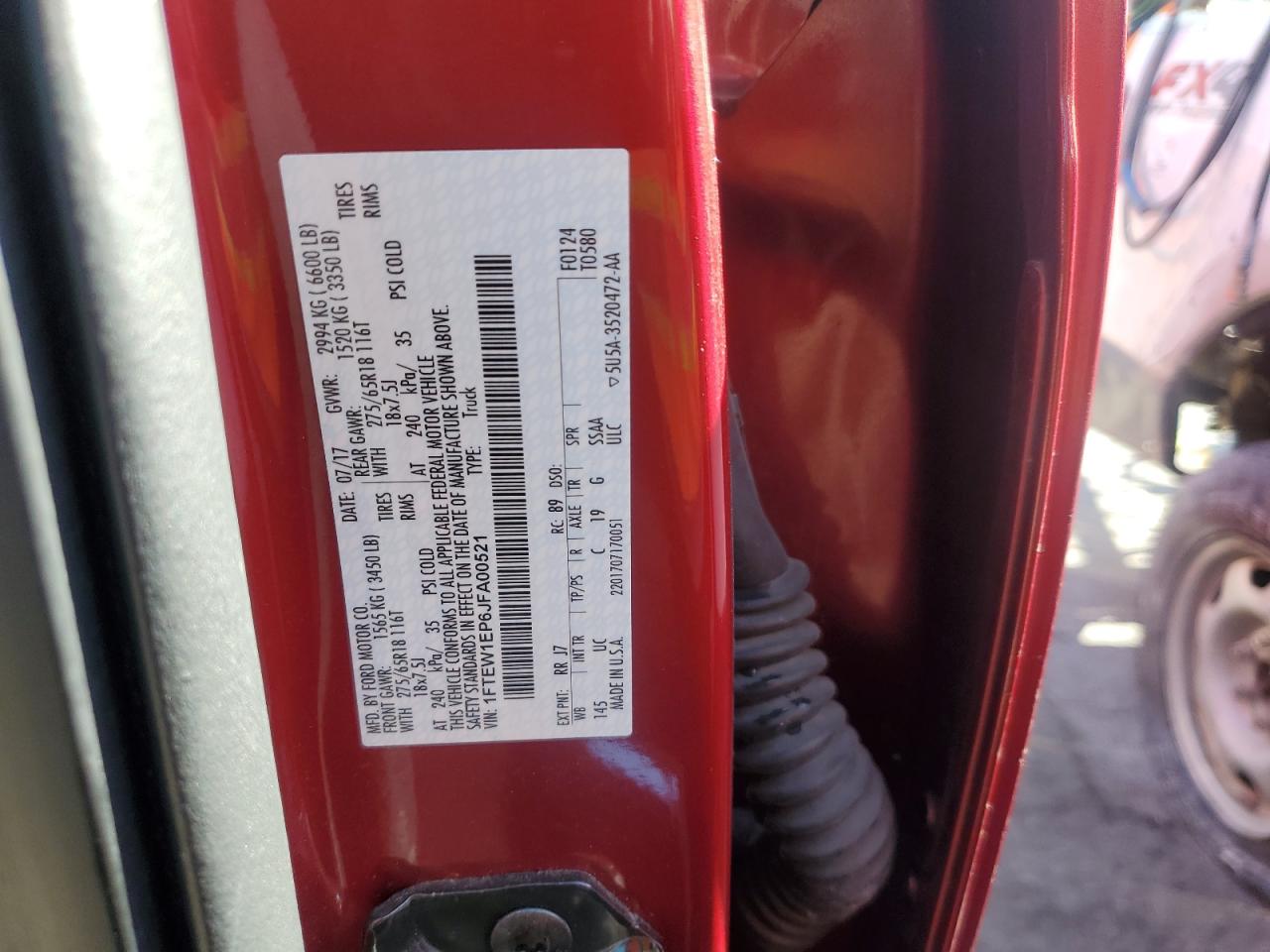1FTEW1EP6JFA00521 2018 Ford F150 Supercrew