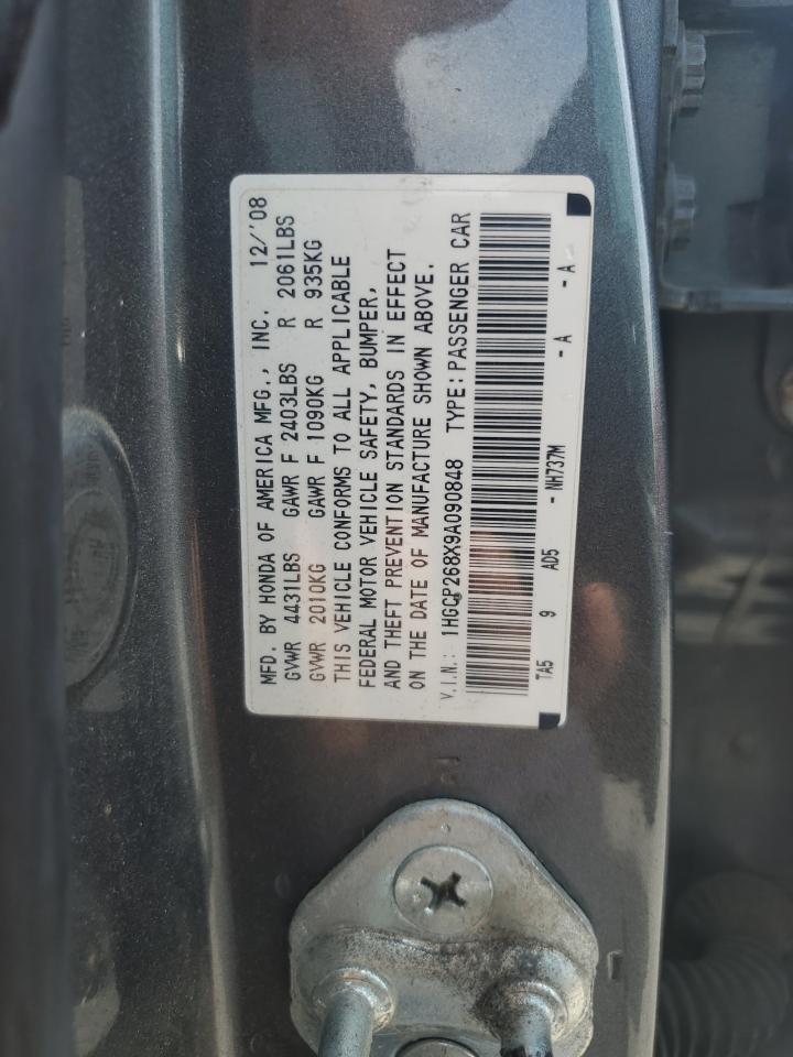 1HGCP268X9A090848 2009 Honda Accord Exl