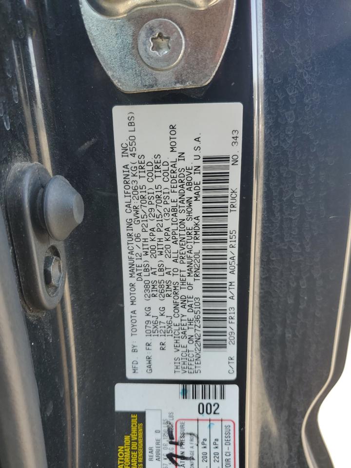 5TENX22N27Z365103 2007 Toyota Tacoma