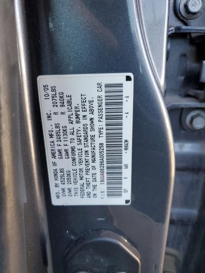 19UUA66296A005258 2006 Acura 3.2Tl