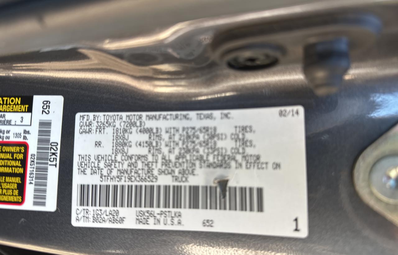 5TFHY5F19EX366529 2014 Toyota Tundra Cre