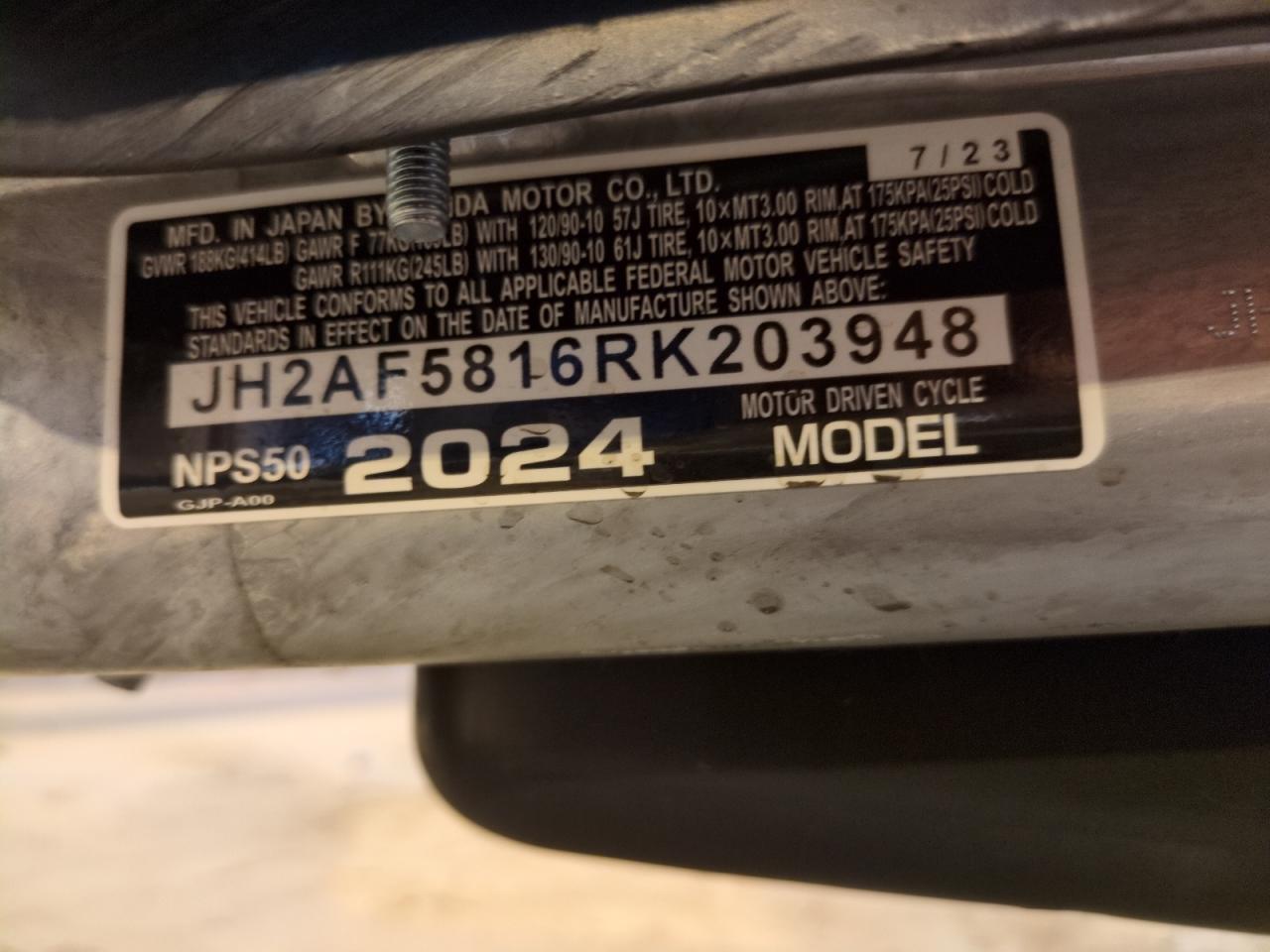 JH2AF5816RK203948 2024 Honda Nps50