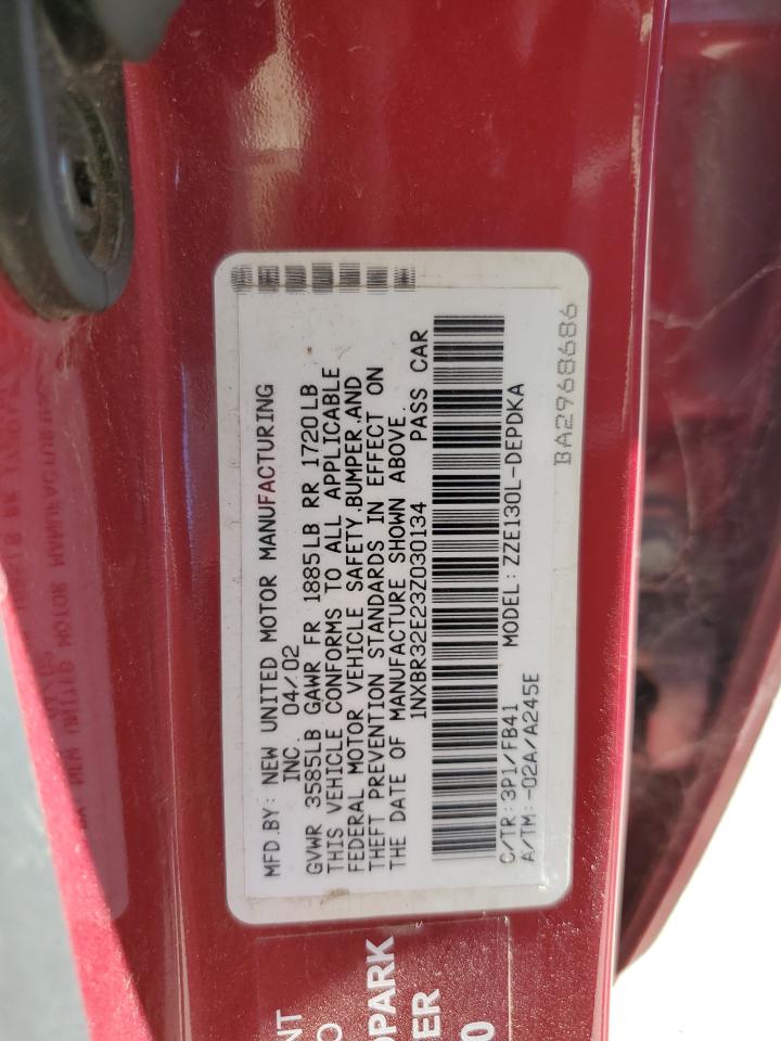 1NXBR32E23Z030134 2003 Toyota Corolla Ce