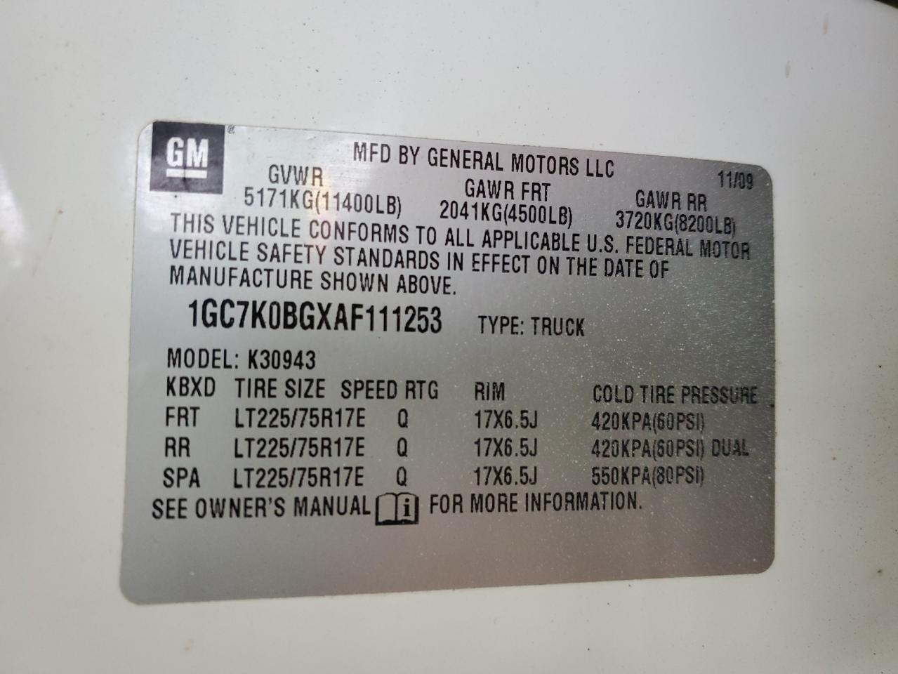 1GC7K0BGXAF111253 2010 Chevrolet Silverado K3500 Lt