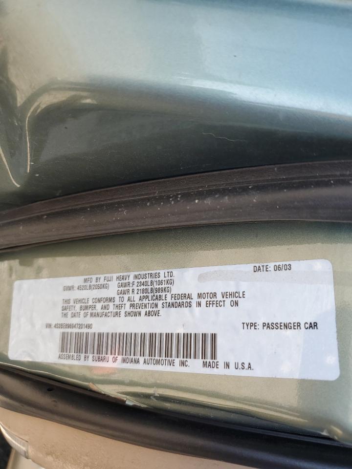 4S3BE896947201490 2004 Subaru Legacy Outback 3.0 H6