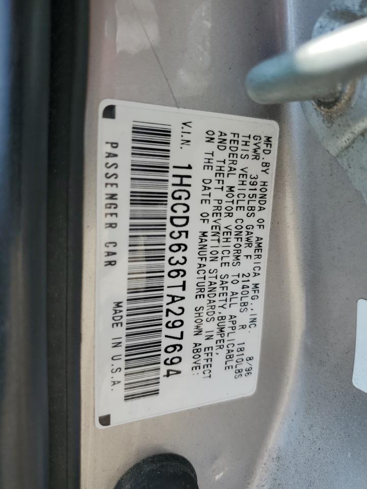 1HGCD5636TA297694 1996 Honda Accord Lx