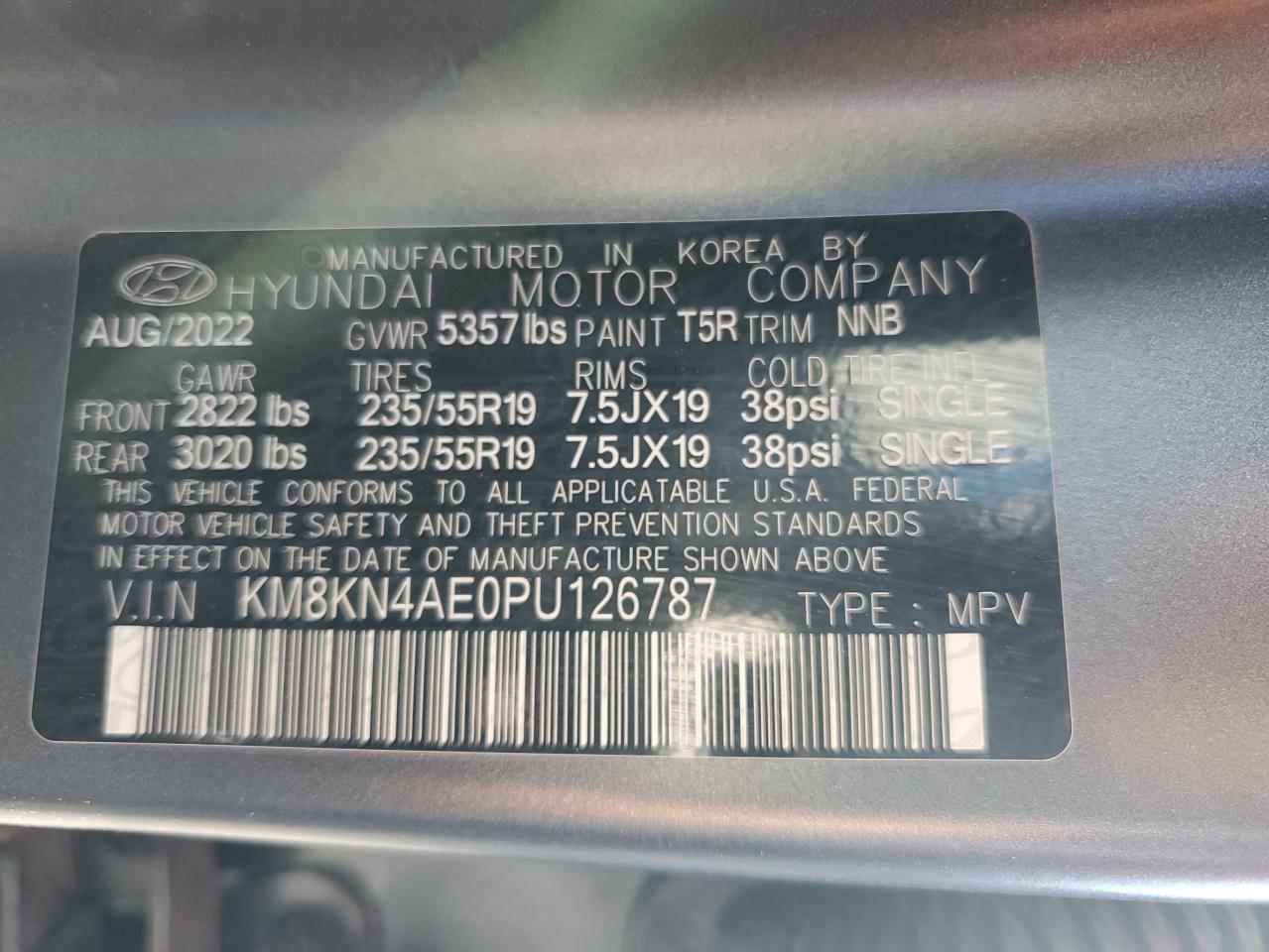 KM8KN4AE0PU126787 2023 Hyundai Ioniq 5 Sel