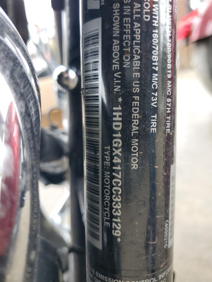 2012 Harley-Davidson Fxdb Dyna Street Bob VIN: 1HD1GX417CC333129 Lot: 71801144