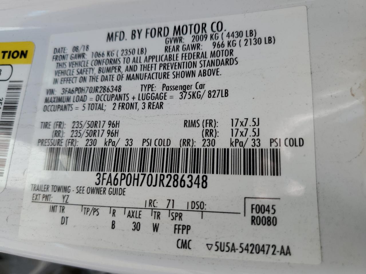 2018 Ford Fusion - Image 12