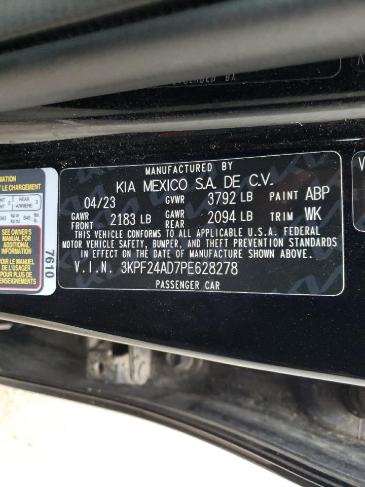 3KPF24AD7PE628278 2023 Kia Forte Lx