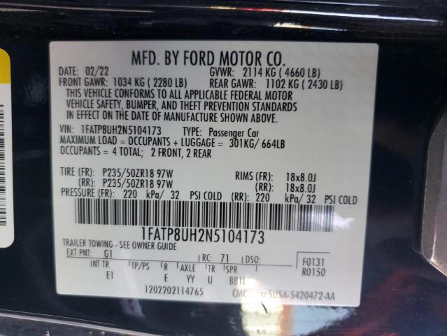 1FATP8UH2N5104173 Ford All Models MUSTANG 12