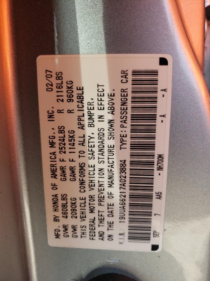 19UUA66217A023884 2007 Acura Tl