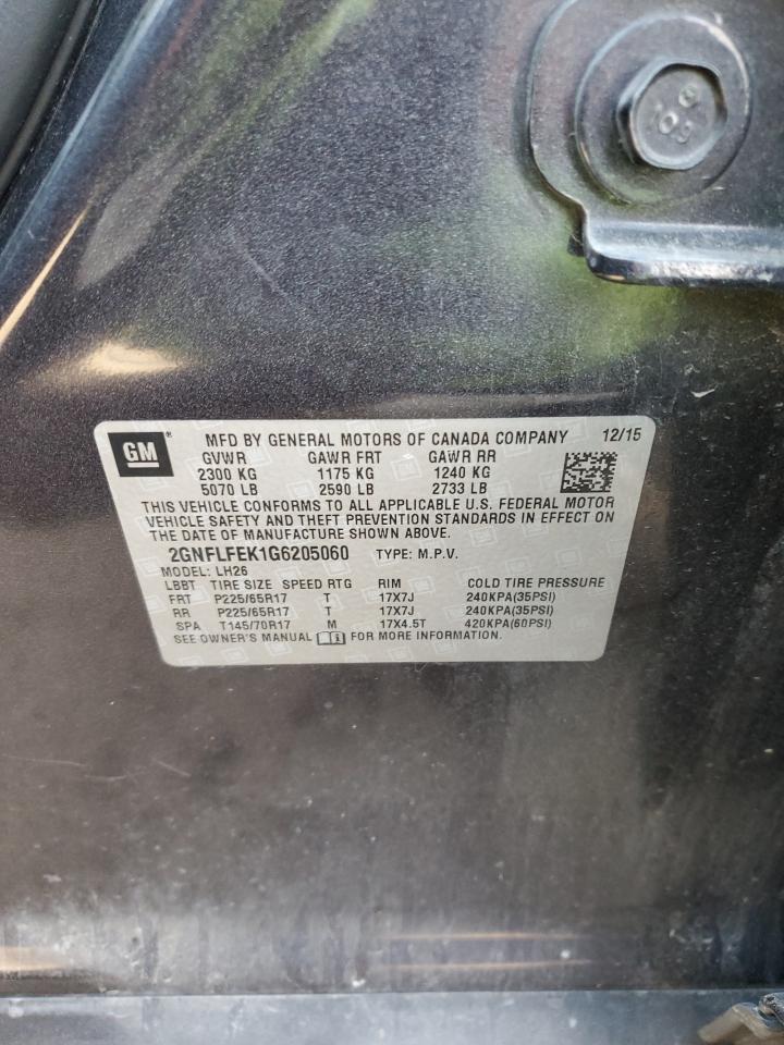 2GNFLFEK1G6205060 2016 Chevrolet Equinox Lt