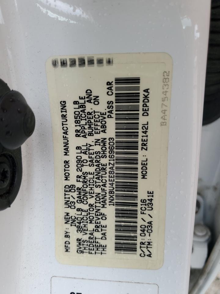 1NXBU4EE8AZ169603 2010 Toyota Corolla Base