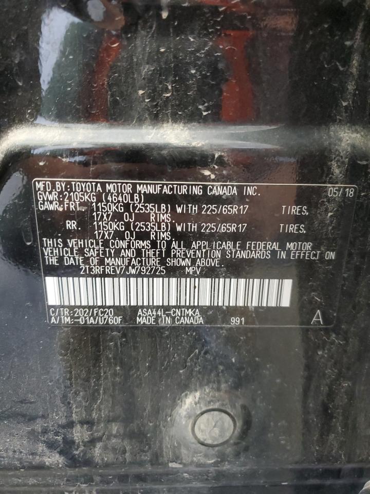 2T3RFREV7JW792725 2018 Toyota Rav4 Adventure