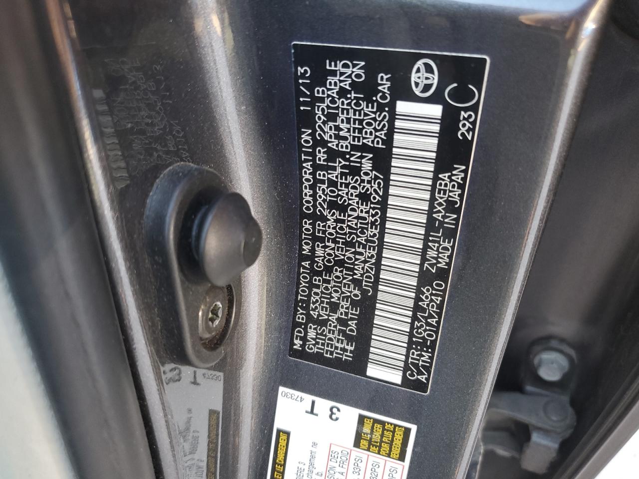 JTDZN3EU3E3319257 2014 Toyota Prius V