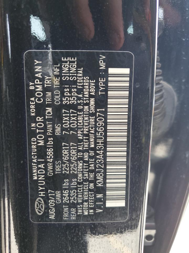 KM8J23A43HU569071 2017 Hyundai Tucson Se