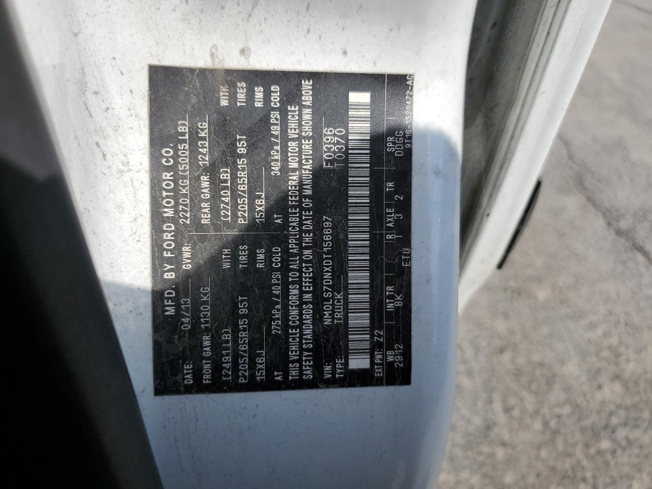 NM0LS7DNXDT156697 2013 Ford Transit Connect Xlt